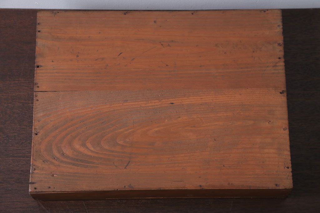 アンティーク雑貨　アンティーク　古い木の小さなガラスケース収納箱(1)