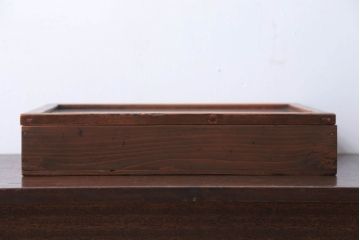 アンティーク雑貨　アンティーク　古い木の小さなガラスケース収納箱(2)