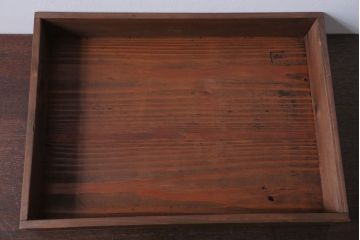 アンティーク雑貨　アンティーク　古い木の小さなガラスケース収納箱(2)