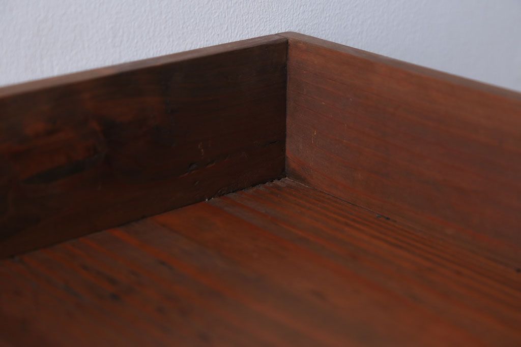 アンティーク雑貨　アンティーク　古い木の小さなガラスケース収納箱(2)