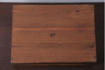 アンティーク雑貨　アンティーク　古い木の小さなガラスケース収納箱(2)