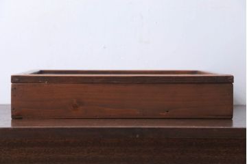 アンティーク雑貨　アンティーク　古い木の小さなガラスケース収納箱(3)