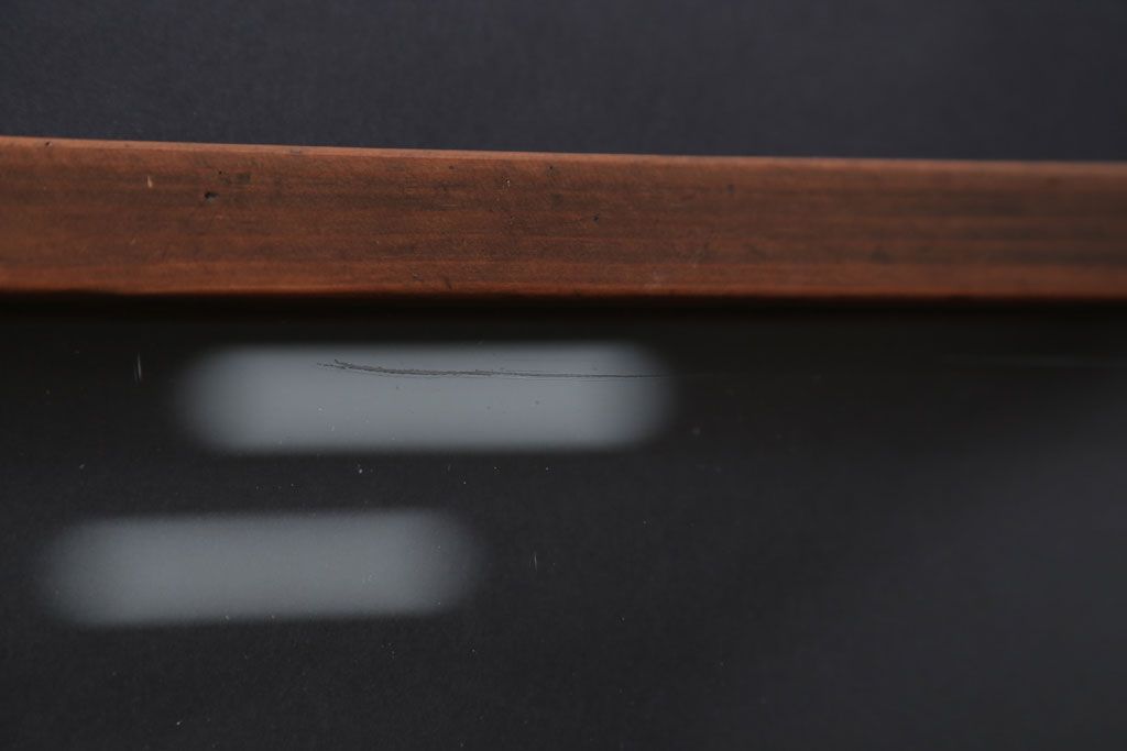 アンティーク雑貨　アンティーク　古い木の小さなガラスケース収納箱(3)