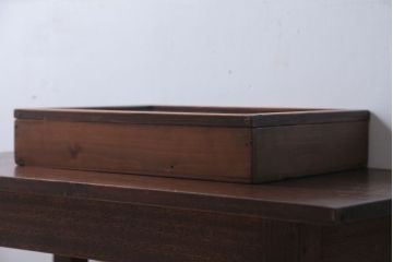 アンティーク雑貨　アンティーク　古い木の小さなガラスケース収納箱(3)