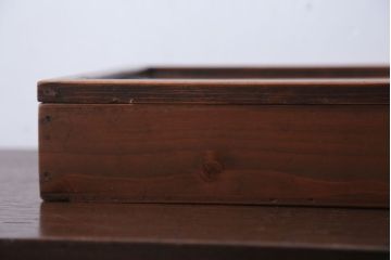 アンティーク雑貨　アンティーク　古い木の小さなガラスケース収納箱(3)