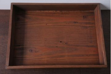 アンティーク雑貨　アンティーク　古い木の小さなガラスケース収納箱(3)