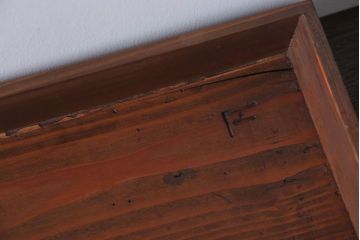 アンティーク雑貨　アンティーク　古い木の小さなガラスケース収納箱(3)