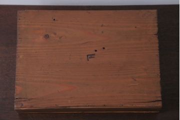 アンティーク雑貨　アンティーク　古い木の小さなガラスケース収納箱(3)