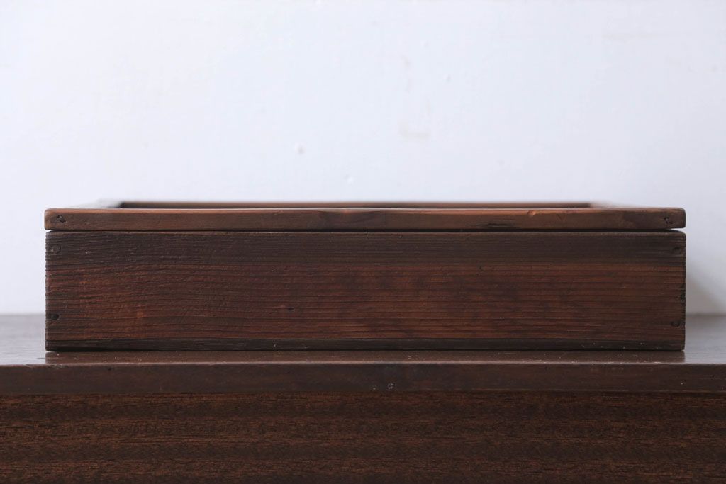 アンティーク雑貨　アンティーク　古い木の小さなガラスケース収納ボックス(1)