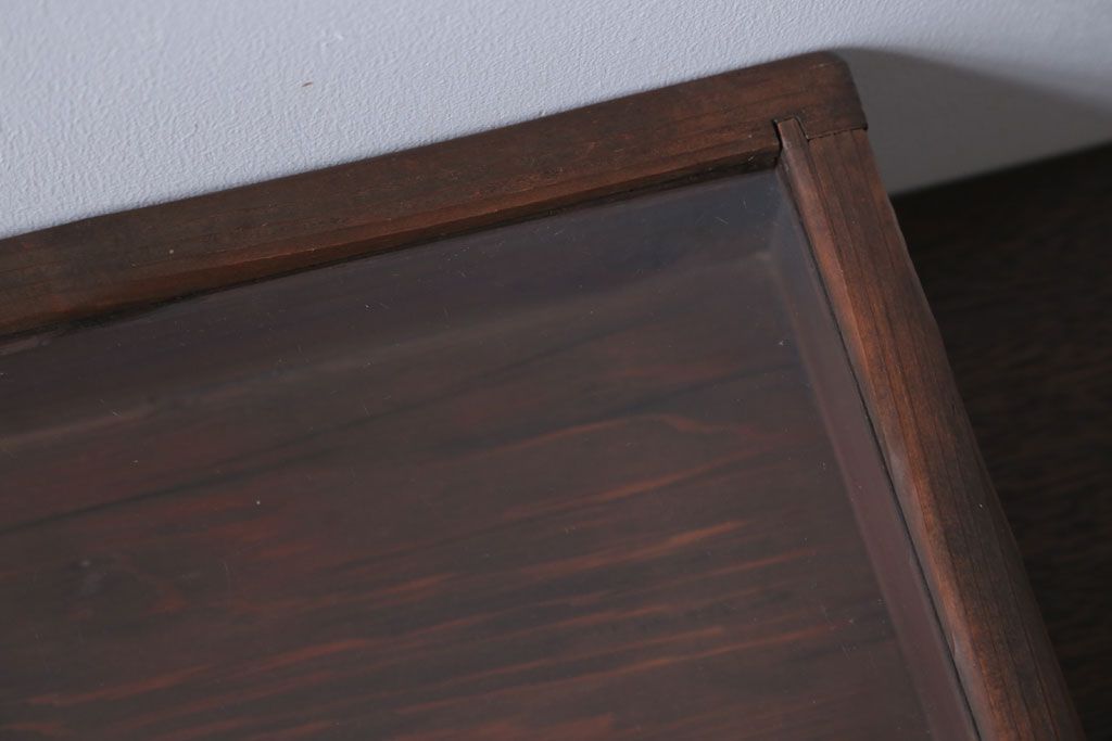 アンティーク雑貨　アンティーク　古い木の小さなガラスケース収納ボックス(1)