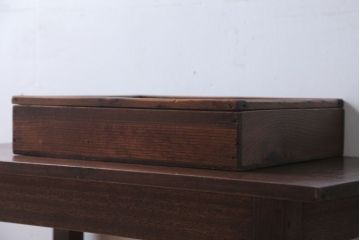 アンティーク雑貨　アンティーク　古い木の小さなガラスケース収納ボックス(1)