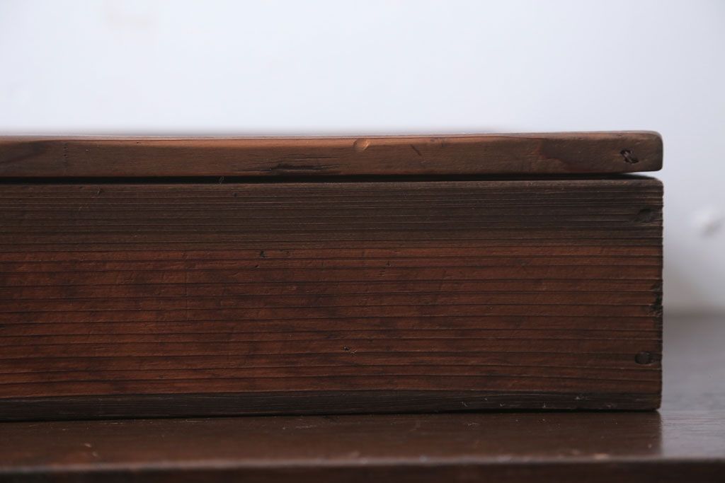 アンティーク雑貨　アンティーク　古い木の小さなガラスケース収納ボックス(1)