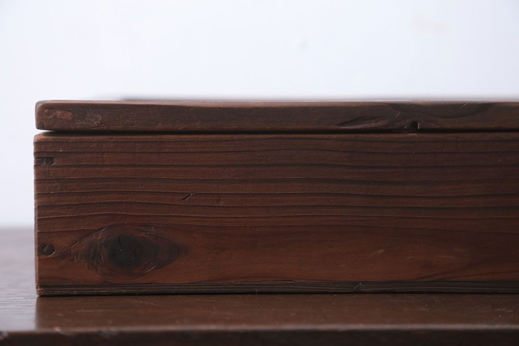 アンティーク雑貨　アンティーク　古い木の小さなガラスケース収納ボックス(1)