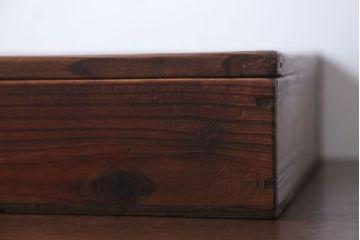アンティーク雑貨　アンティーク　古い木の小さなガラスケース収納ボックス(1)