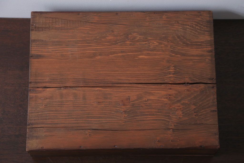 アンティーク雑貨　アンティーク　古い木の小さなガラスケース収納ボックス(1)