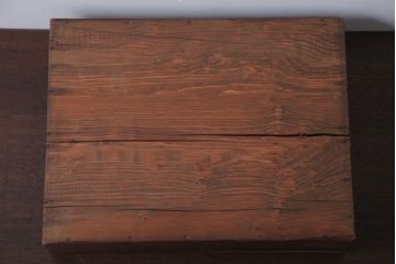 アンティーク雑貨　アンティーク　古い木の小さなガラスケース収納ボックス(1)