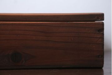 アンティーク雑貨　アンティーク　古い木の小さなガラスケース収納ボックス(2)