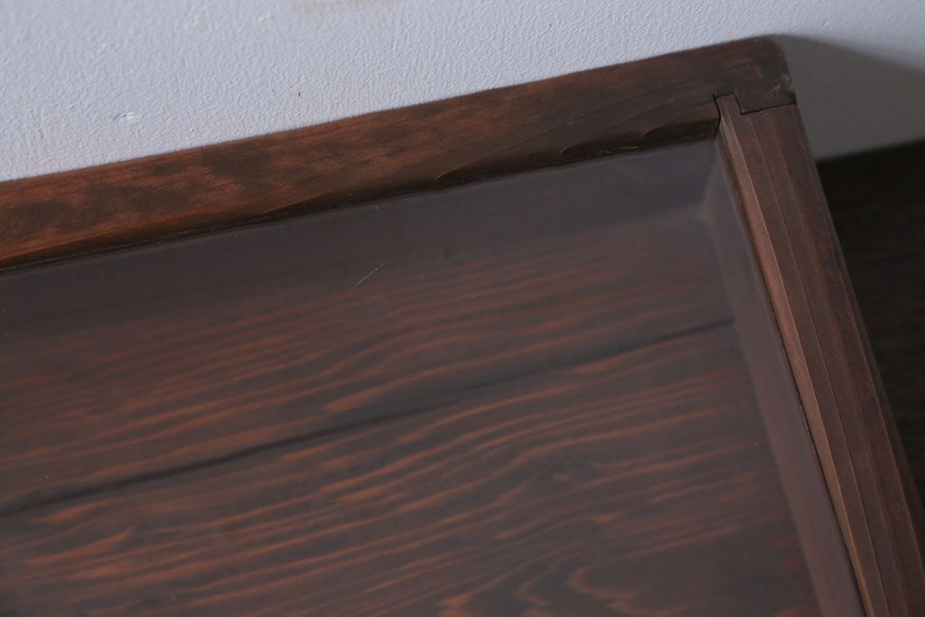 アンティーク雑貨　アンティーク　古い木の小さなガラスケース収納ボックス(2)