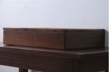 アンティーク雑貨　アンティーク　古い木の小さなガラスケース収納ボックス(2)
