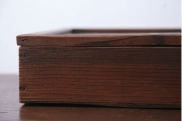 アンティーク雑貨　アンティーク　古い木の小さなガラスケース収納ボックス(2)