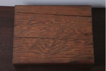 アンティーク雑貨　アンティーク　古い木の小さなガラスケース収納ボックス(2)