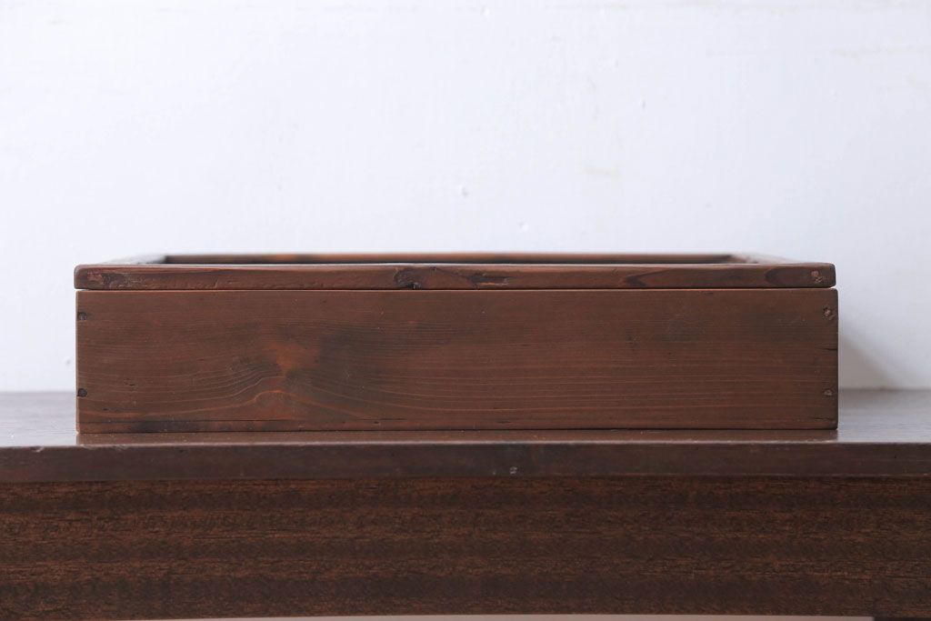 アンティーク雑貨　アンティーク　古い木の小さなガラスケース収納ボックス(3)