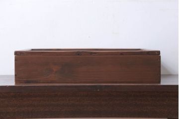 アンティーク雑貨　アンティーク　古い木の小さなガラスケース収納ボックス(3)