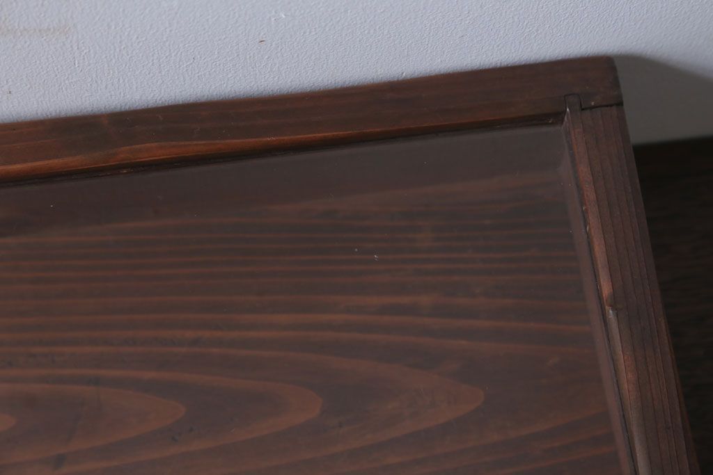 アンティーク雑貨　アンティーク　古い木の小さなガラスケース収納ボックス(3)