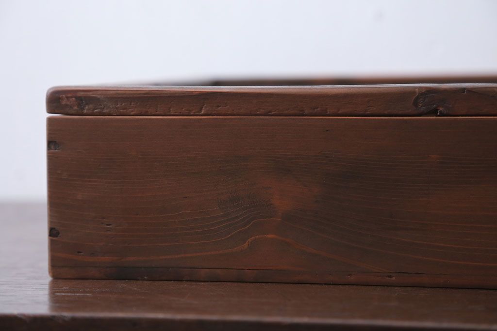 アンティーク雑貨　アンティーク　古い木の小さなガラスケース収納ボックス(3)