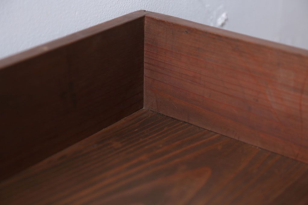 アンティーク雑貨　アンティーク　古い木の小さなガラスケース収納ボックス(3)