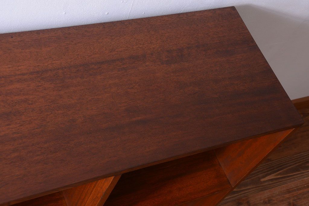 アンティーク家具　和製アンティーク　特大サイズ!古い木の重厚なマス目棚(2)