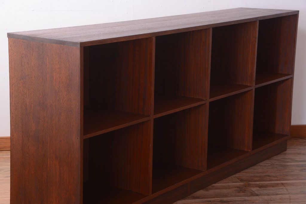 アンティーク家具　和製アンティーク　特大サイズ!古い木の重厚なマス目棚(2)