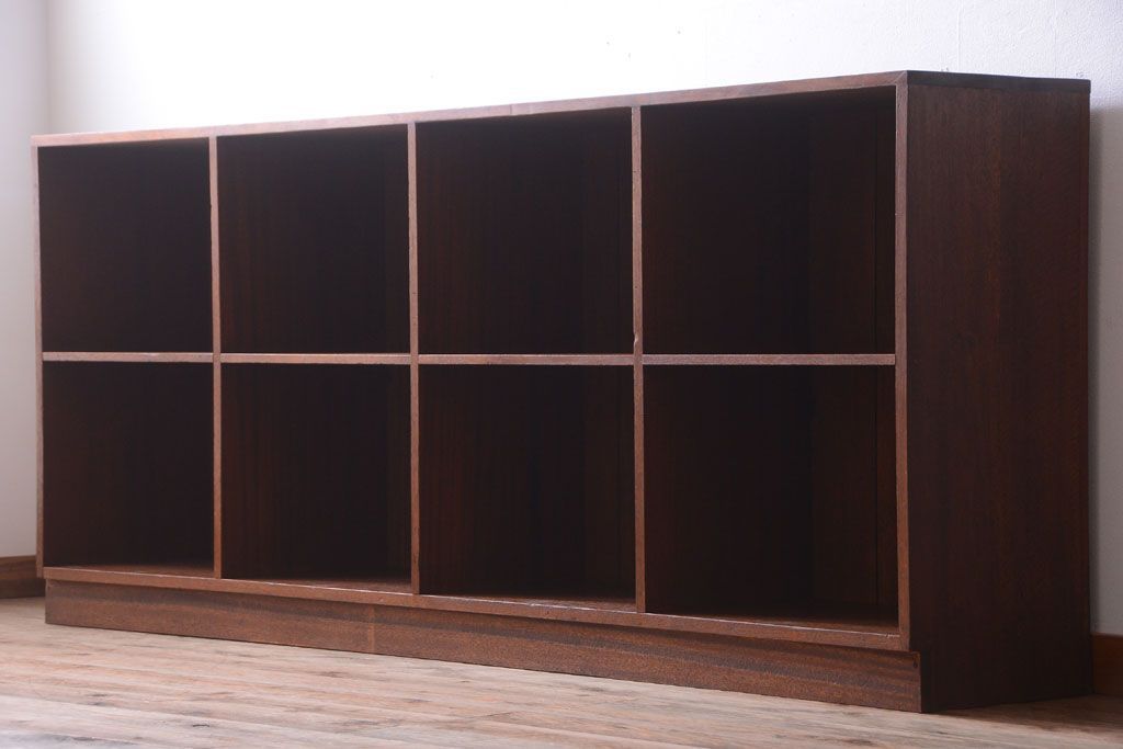 アンティーク家具　和製アンティーク　特大サイズ!古い木の重厚なマス目棚(2)