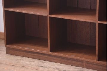 アンティーク家具　和製アンティーク　特大サイズ!古い木の重厚なマス目棚(2)