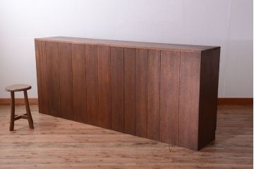 アンティーク家具　和製アンティーク　特大サイズ!古い木の重厚なマス目棚(2)