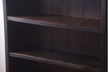 アンティーク家具　古民具・骨董　古い木製のシンプルで大きなアンティーク飾り棚(本棚)