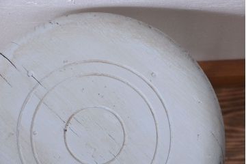 アンティーク家具　アンティークペイント　フレンチグレーのかわいいスツール