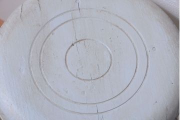 アンティーク家具　アンティークペイント　フレンチグレーのかわいいスツール