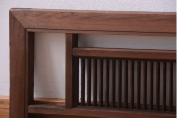 古民具・骨董　古い木製のアンティーク縦桟欄間