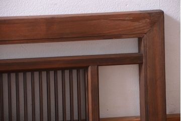古民具・骨董　古い木製のアンティーク縦桟欄間