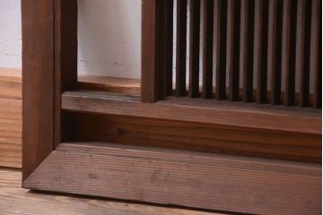 古民具・骨董　古い木製のアンティーク縦桟欄間