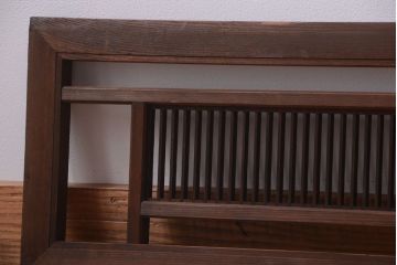古民具・骨董　古い木製のアンティーク縦桟欄間