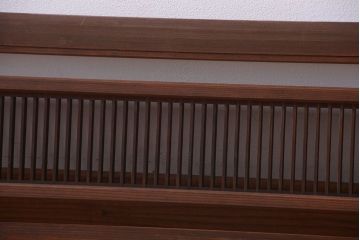 古民具・骨董　古い木製のアンティーク縦桟欄間