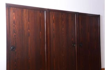 古民具・骨董　古い木の美しいアンティーク板戸3枚セット(2)