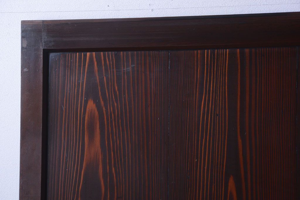 古民具・骨董　古い木の美しいアンティーク板戸3枚セット(2)