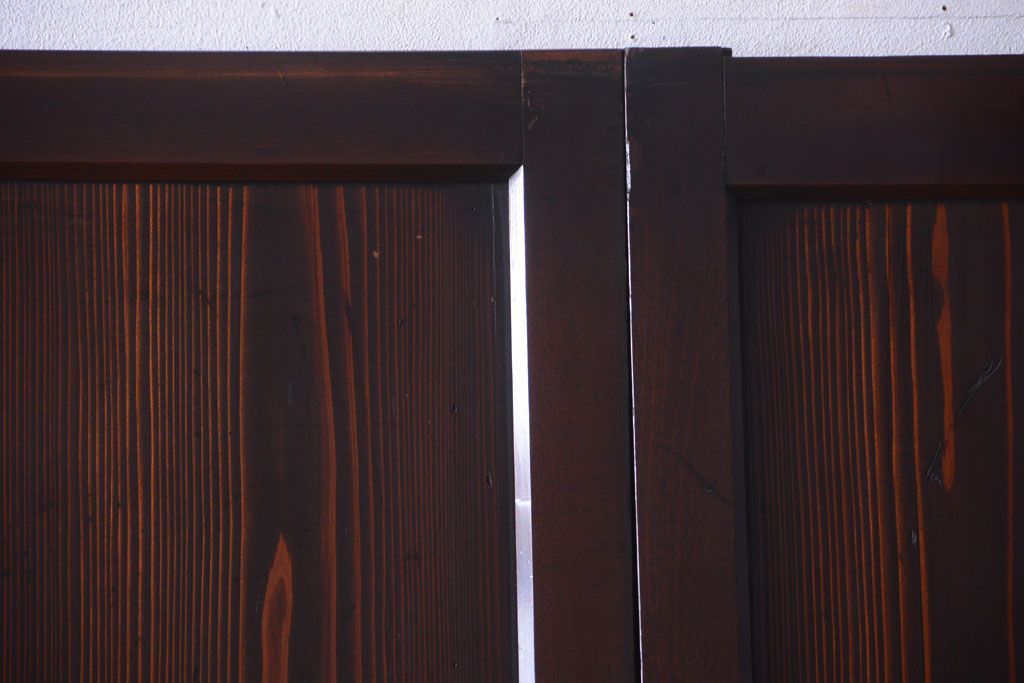 古民具・骨董　古い木の美しいアンティーク板戸3枚セット(2)