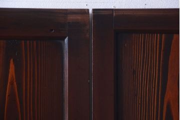 古民具・骨董　古い木の美しいアンティーク板戸3枚セット(2)
