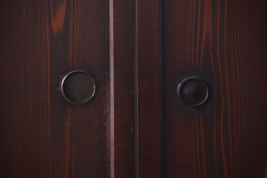 古民具・骨董　古い木の美しいアンティーク板戸3枚セット(2)