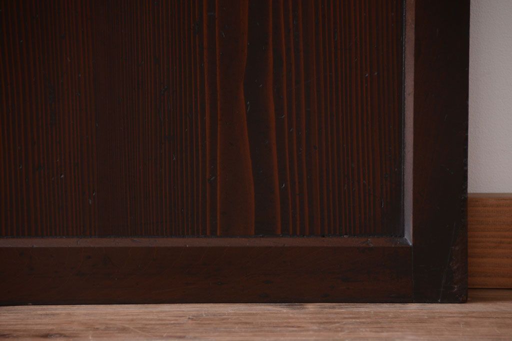 古民具・骨董　古い木の美しいアンティーク板戸3枚セット(2)