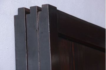 古民具・骨董　古い木の美しいアンティーク板戸3枚セット(2)